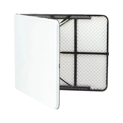 6 Foot Bi-Fold Plastic Folding Table Black Portable Table