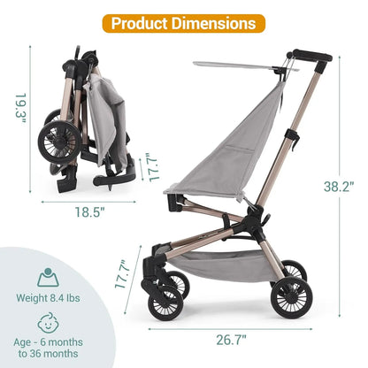 Baby Stroller, Compact for Airplane with Carry Bag Foldable Toddler
