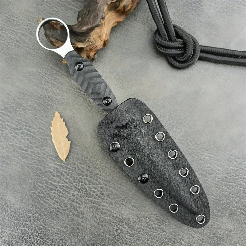 High Hardness Straight Knife, Steel  Handle,Pocket Knife, Fishing Gear,