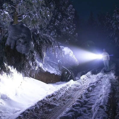 Solar/USB Rechargeable LED Flashlight - 3-in-1 Headlamp, Searchlight | Portable Outdoor Light for Hunting, Camping, Hiking