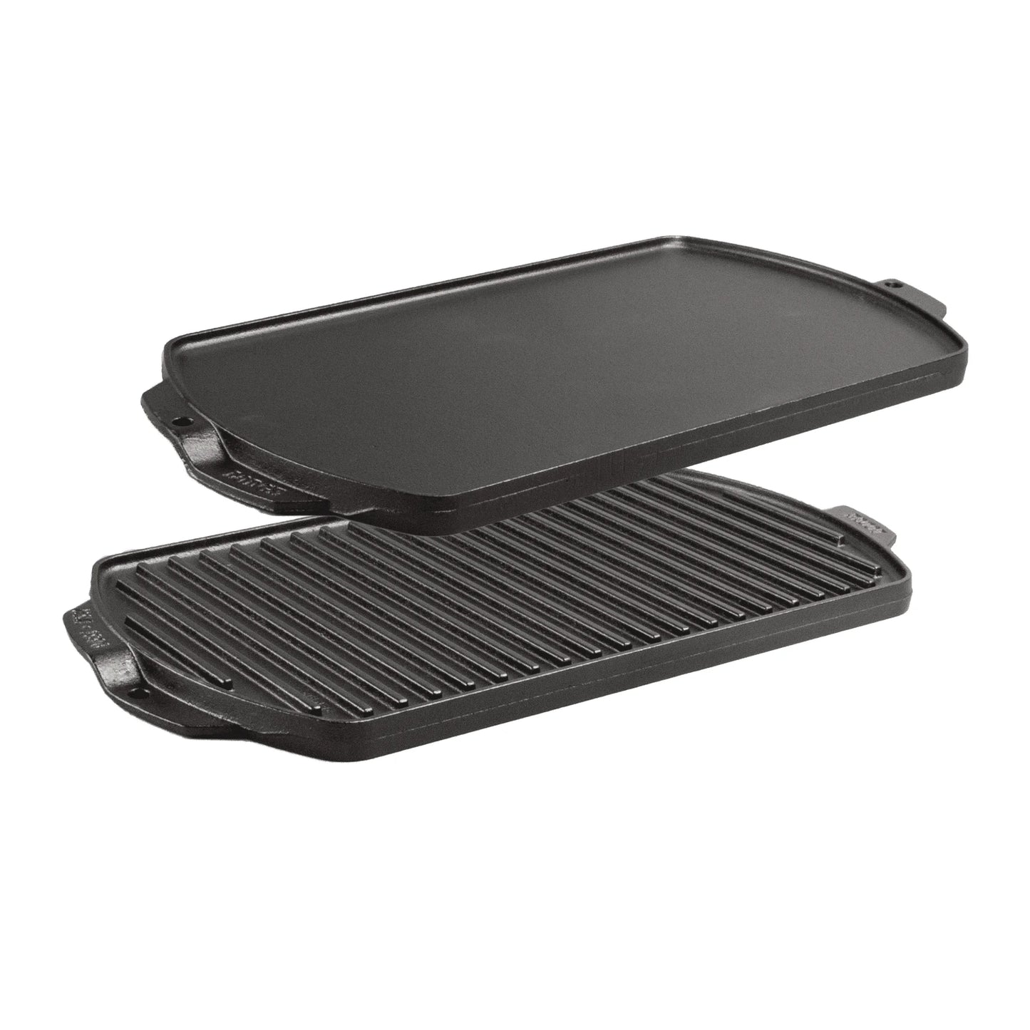 Seasoned Cast Iron Reversible Grill/Griddles are Durable for High-Temperature Cooking and Grilling