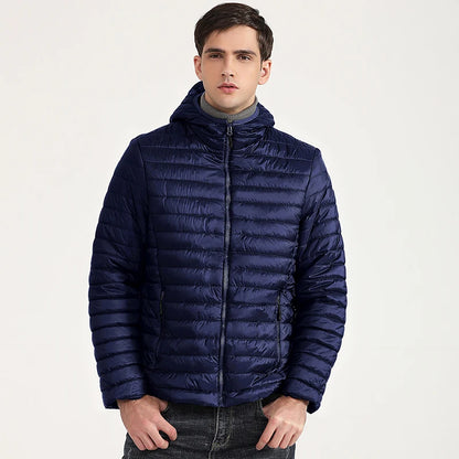 Lightweight Puffer Down Jackets for Men, Warm Parka, Windproof Coat, Casual Outerwear, Autumn and Winter Fashion Jacket