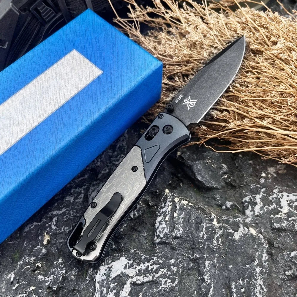 Portable Folding Knife  Steel Blade Aluminum Handle Outdoor Camping hunting