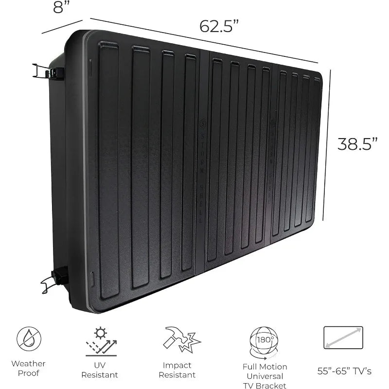 POPULAR Outdoor TV Enclosure, 56-65 inch, Black