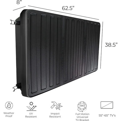 POPULAR Outdoor TV Enclosure, 56-65 inch, Black