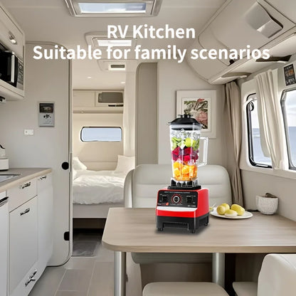 C010-Red for RV kitchen 1pc Multifunctional Blender with Wall Breaker, 110V-130V  Plug, PP ,  Complementary Food Cooking Grindin