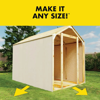 outdoor storage shed kit for backyard, patio, and garden with tool and equipment storage"