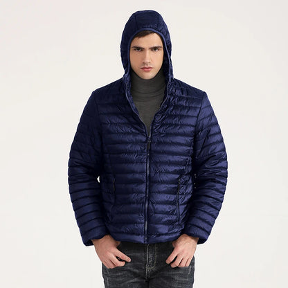 Lightweight Puffer Down Jackets for Men, Warm Parka, Windproof Coat, Casual Outerwear, Autumn and Winter Fashion Jacket