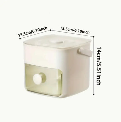 48-Cube Portable Ice Maker with Double Layer Silicone Tray & Easy-Press Lid | 1-10L Capacity, No Electricity Needed, Durable PET