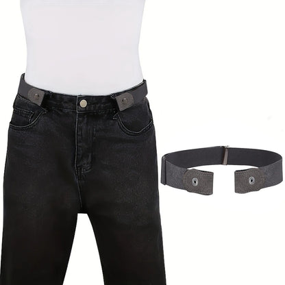 Elastic Belt Without Buckle Canvas Women Belt Stretch