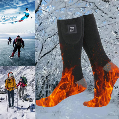 Electric Heated Socks 3 Level Temperature Cold-Proof Foot Warmers Outdoor Skiing Hiking