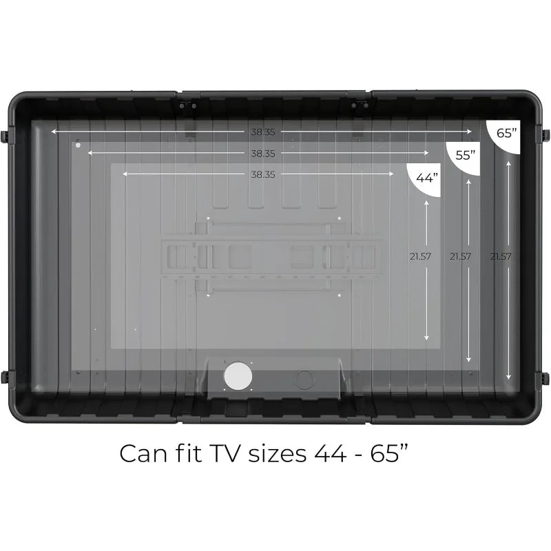 POPULAR Outdoor TV Enclosure, 56-65 inch, Black