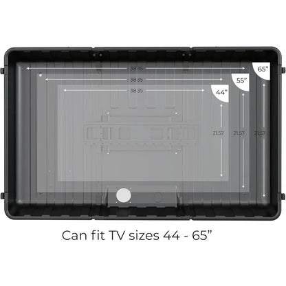 POPULAR Outdoor TV Enclosure, 56-65 inch, Black