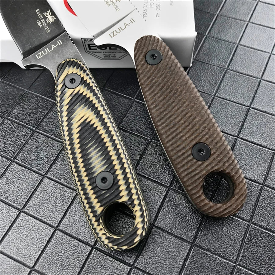 G10 Handle Outdoor Fixed Blade Wilderness Survival Hunting Straight Knives with Sheath