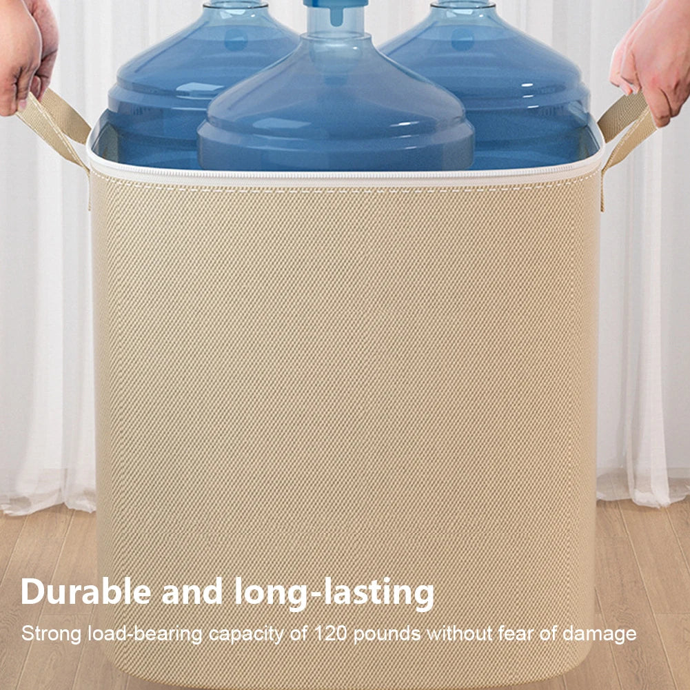 110/140L Clothes Storage Bag Foldable, with Zipper and Reinforced Handles for Clothing Comforter Blanket Bedding