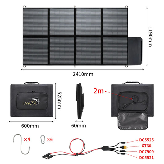 200W/400W Solar Panel Outdoor Power Station Solar Panel With Solar Output