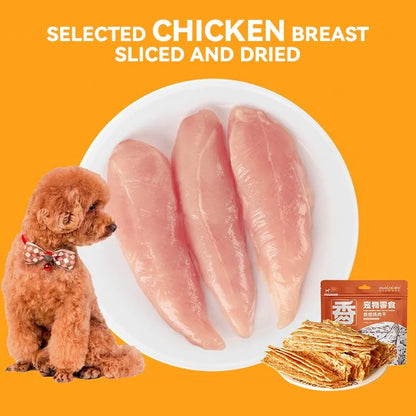 Dog Snacks Dried Chicken Breast Fresh Flavorful Thin Crispy Dog Training