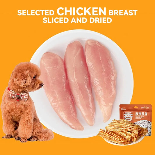 Dog Snacks Dried Chicken Breast Fresh Flavorful Thin Crispy Dog Training