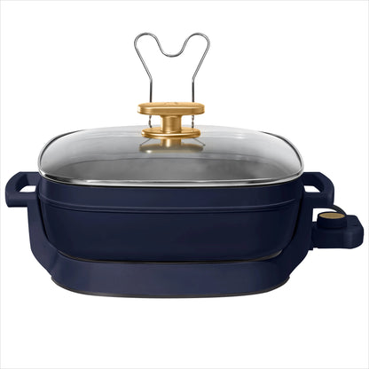 5-in-1 Frying Pan - Expandable to 7 Quarts with Glass Lid for  Slow Cooking and More