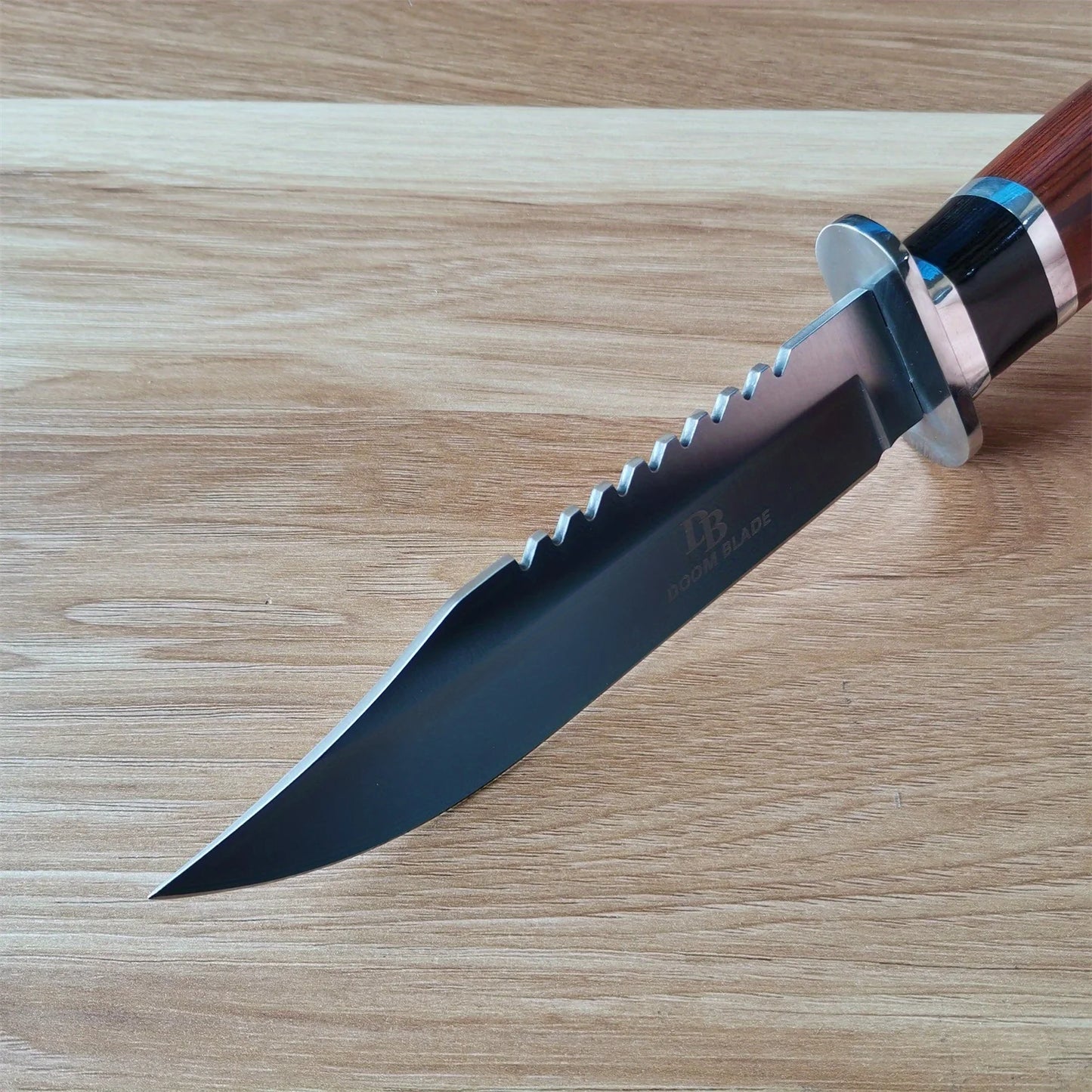 Stainless Steel Fixed Blade - Outdoor Survival & Camping Tool with Aluminum Handle