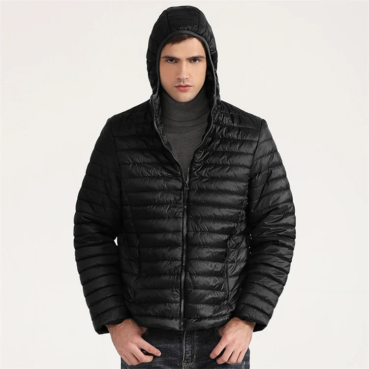 Lightweight Puffer Down Jackets for Men, Warm Parka, Windproof Coat, Casual Outerwear, Autumn and Winter Fashion Jacket