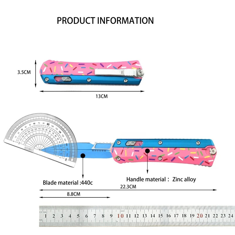 Practical Folding Knife Zinc Alloy Handle Hunting Combat Multi-functional Knives