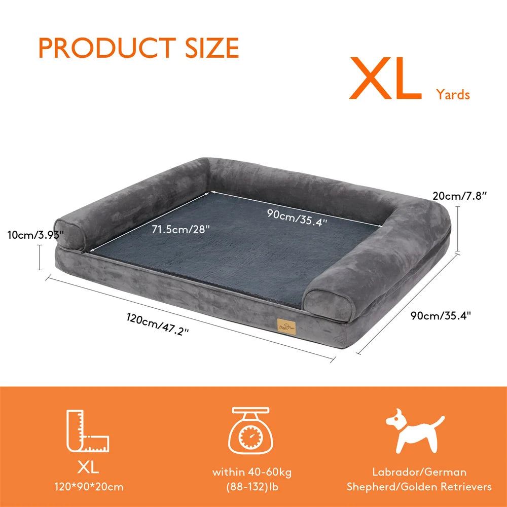 XXXL Large Calming Dog Bed Orthopedic Memory Foam Waterproof Removable Cover