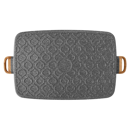 Cast Aluminum Double Griddle for Easy Cooking and Cleaning