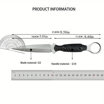 High Hardness Straight Knife, Steel  Handle,Pocket Knife, Fishing Gear,