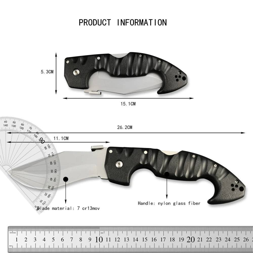 High Quality Folding Knife Blade Survival Hunting Wilderness Combat: Manually Open, Convenient Multi-functional Knife.