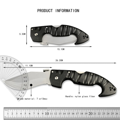 High Quality Folding Knife Blade Survival Hunting Wilderness Combat: Manually Open, Convenient Multi-functional Knife.