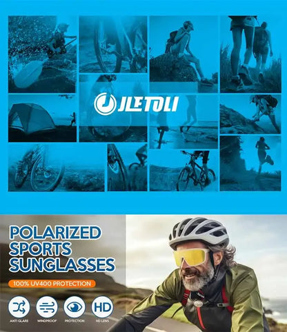 UV Protection Polarized  Cycling Glasses Windproof for Road Biking Anti-Fog Sports Sunglasses Men Women