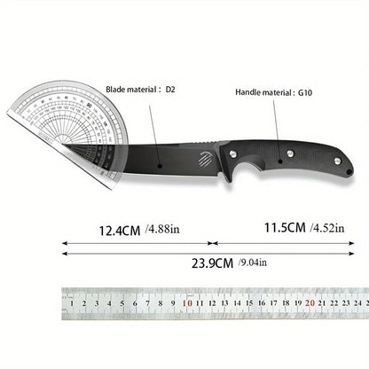 High Hardness Large Straight Knife  Steel Blade Handle Outdoor Camping  Hunting Knife Wilderness Tool