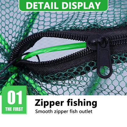 Folding cage new style fishing trap f shrimp crayfish crab fishing net nylon material