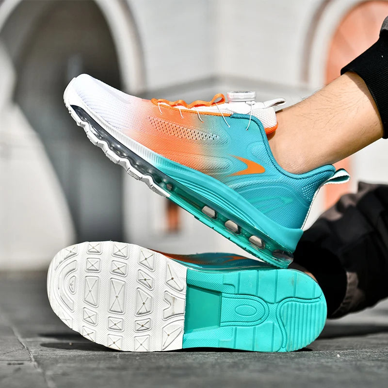 Men's shock-absorbing sports shoes, men's anti slip walking shoes, lightweight and breathable running shoes, sports and fitness