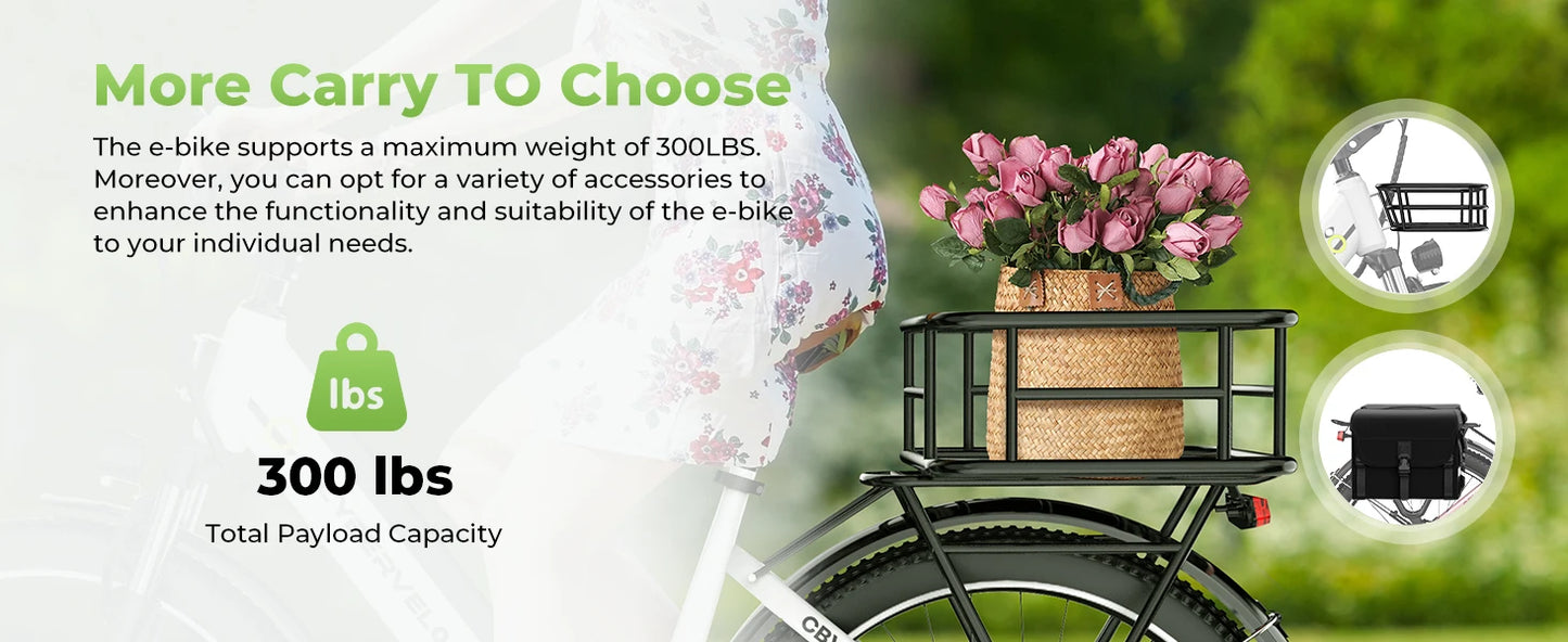 26" Electric E Bike with 7-Speed,1000 Peak Electric Bike for Adults,up 80 Miles Removable Battery Ebike, Adult Electric Bicycles