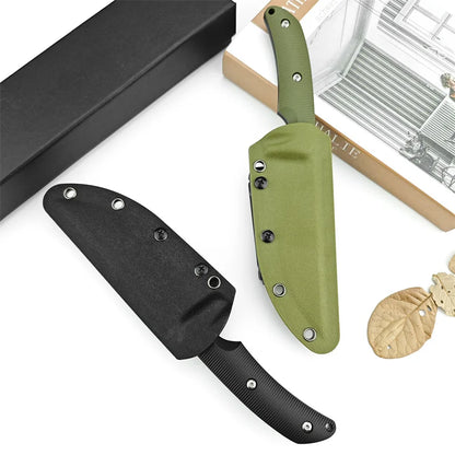 High Hardness Large Straight Knife  Steel Blade Handle Outdoor Camping  Hunting Knife Wilderness Tool