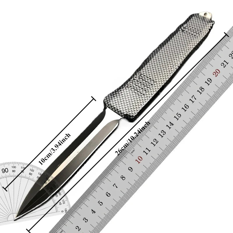 Carbon Fiber Folding Knives 440c Blade Zinc Alloy Handle Camping Survival Durable Multitools