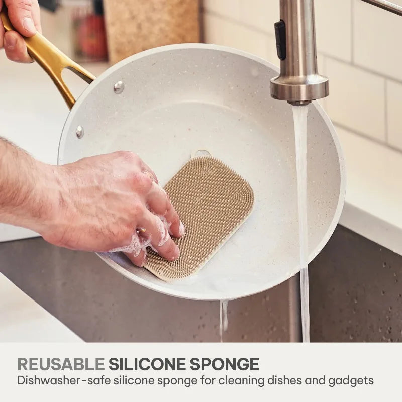 12-Piece Silicone Cooking Utensil Set, Durable and Stylish for Use with Non-Stick Cookware