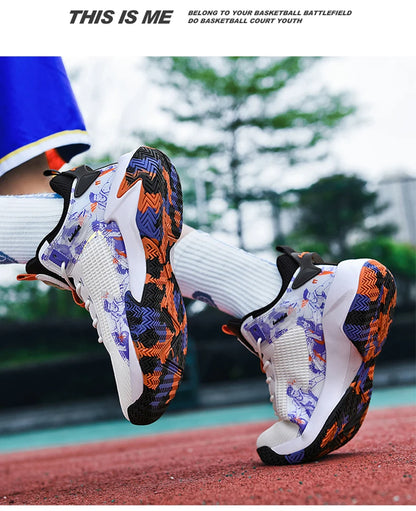 Men's basketball shoes walking and running shoes breathable and comfortable men's sports shoes trendy and fashionable basketball