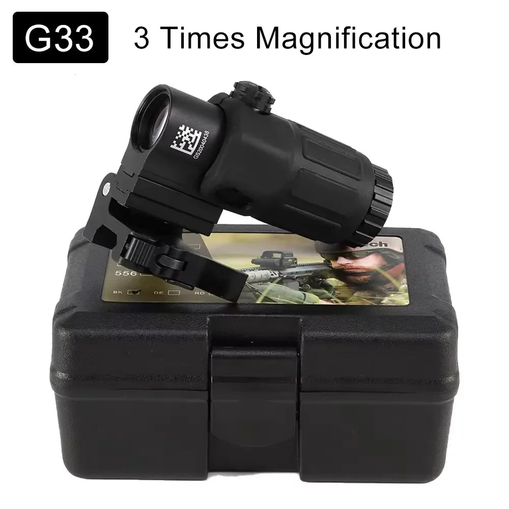 Sight Fixed 3X 5X Magnifier Scope With Switch to Side Quick Detachable QD Mount