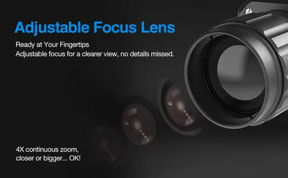 Thermal Imager Infrared Night Vision Aiming for Hunting Outdoor Adjustable Focus Infrared Thermal Camera Scope Riflescope