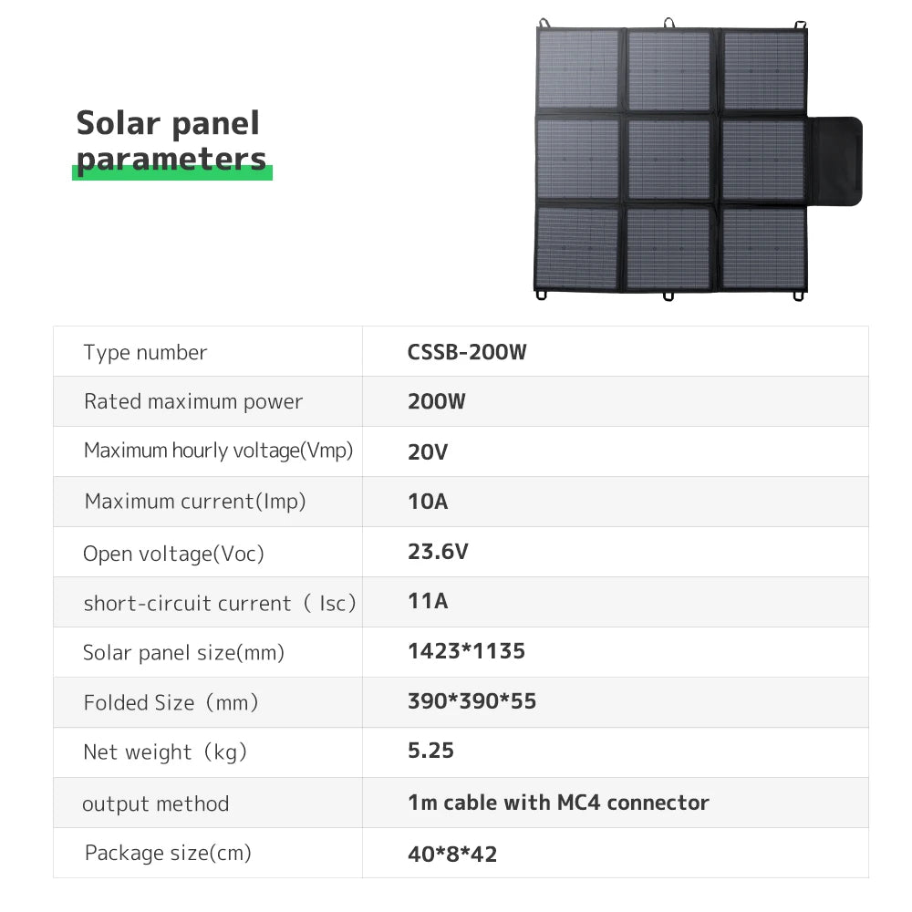 200W/400W Solar Panel Outdoor Power Station Solar Panel With Solar Output