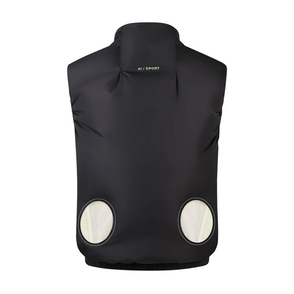 Summer Sport Fan Air Condition Cool Man Woman Outdoor Vest Clothes Jacket Sun Windbreaker Fishing