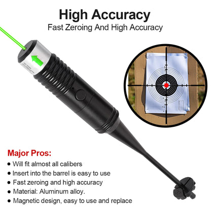 Laser Collimator Sight Kit for Rifle & Pistol Parallel Calibration Hunting Point Sight Suitable for Full Caliber