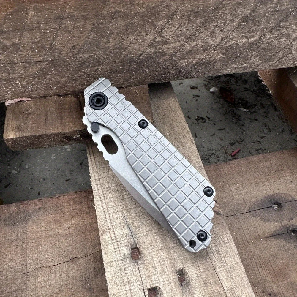 Folding Knife  Steel Blade Titanium Alloy Handle Outdoor Camping Hunting Knife