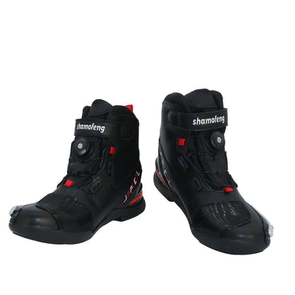 Motorcycle Boots Men Leather Protective Boots Waterproof Non-slip