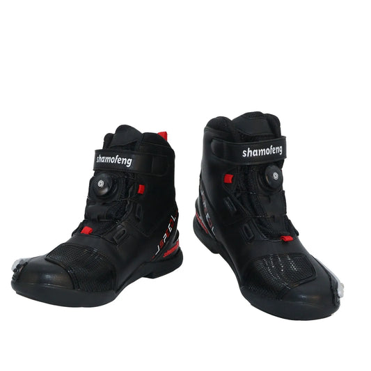 Motorcycle Boots Men Leather Protective Boots Waterproof Non-slip