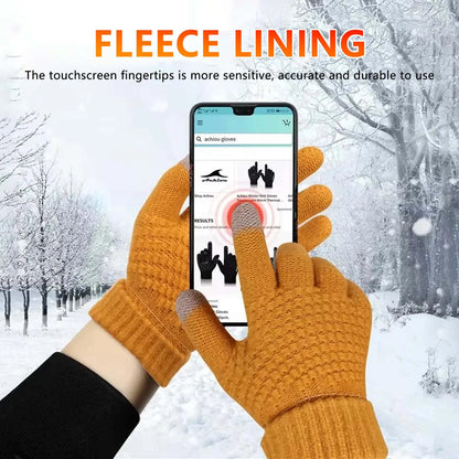 Touch Screen Cold Weather Gloves Daily Outdoor Snow Gloves for Cycling Running Driving Hiking MIAO-US