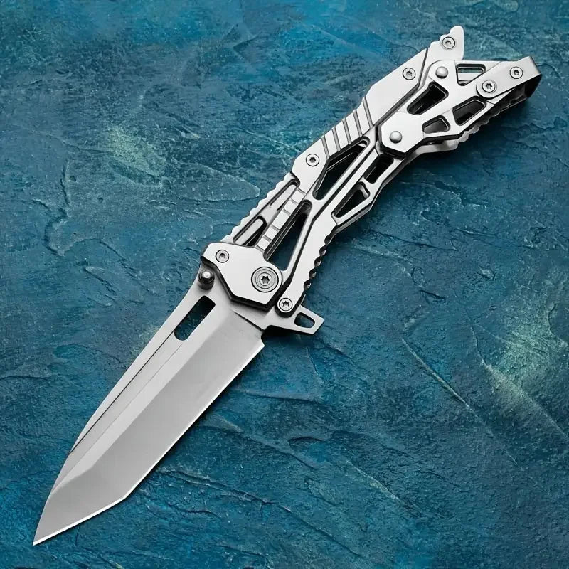 1pc Multifunctional Mechanical Knife  Survival  Stainless Steel Folding